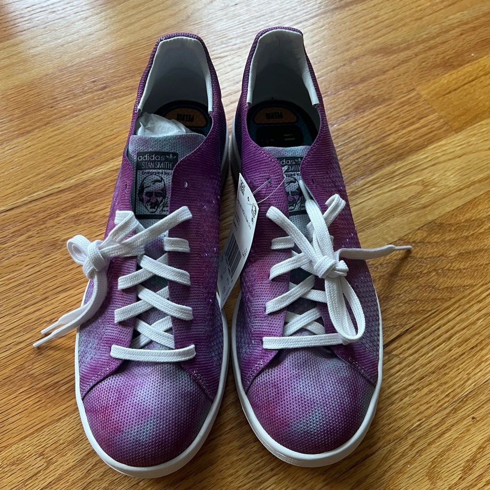 New Adidas Pharrell Williams Stan Smith HU Holi MC Mens Shoes Coral DA9612 Size8